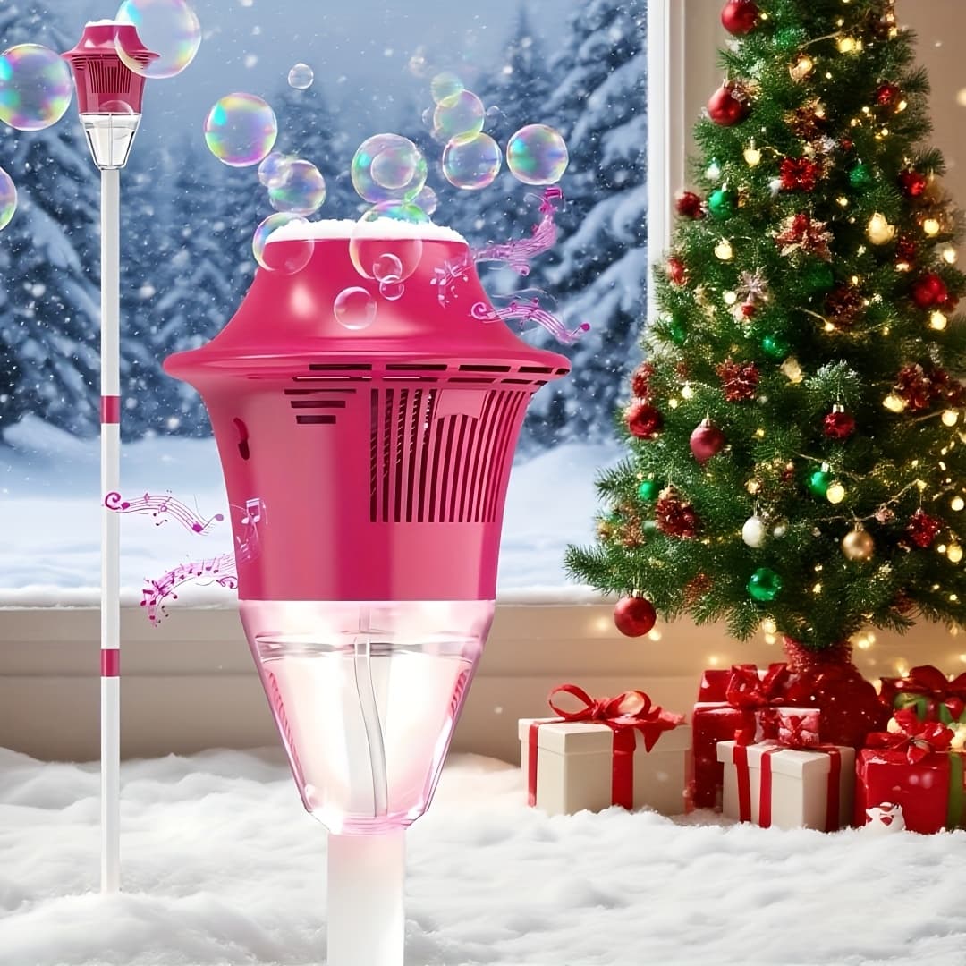 TEMU Kids' Automatic Bubble Maker, 47-inch Tall Lights, Perfect For Outdoor Celebrations (bubble Solution )