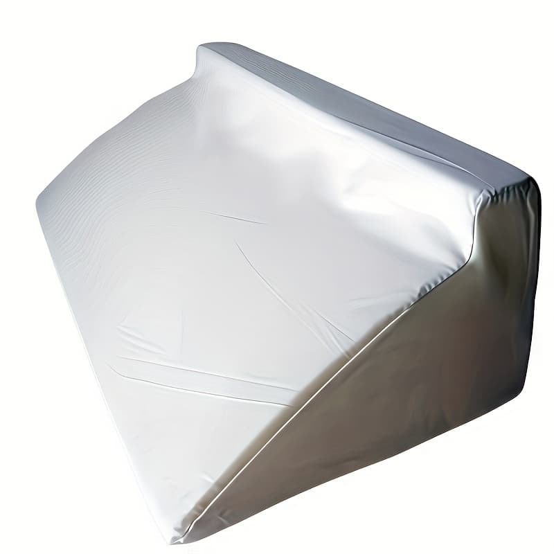 TEMU 1pc Soft Sponge Rubber Wedge Pillow - Full Body Support For Side Sleepers, Pregnant Women, Bedridden Patients - Multifunctional And Bed Sore - Triangular Positioning Pad