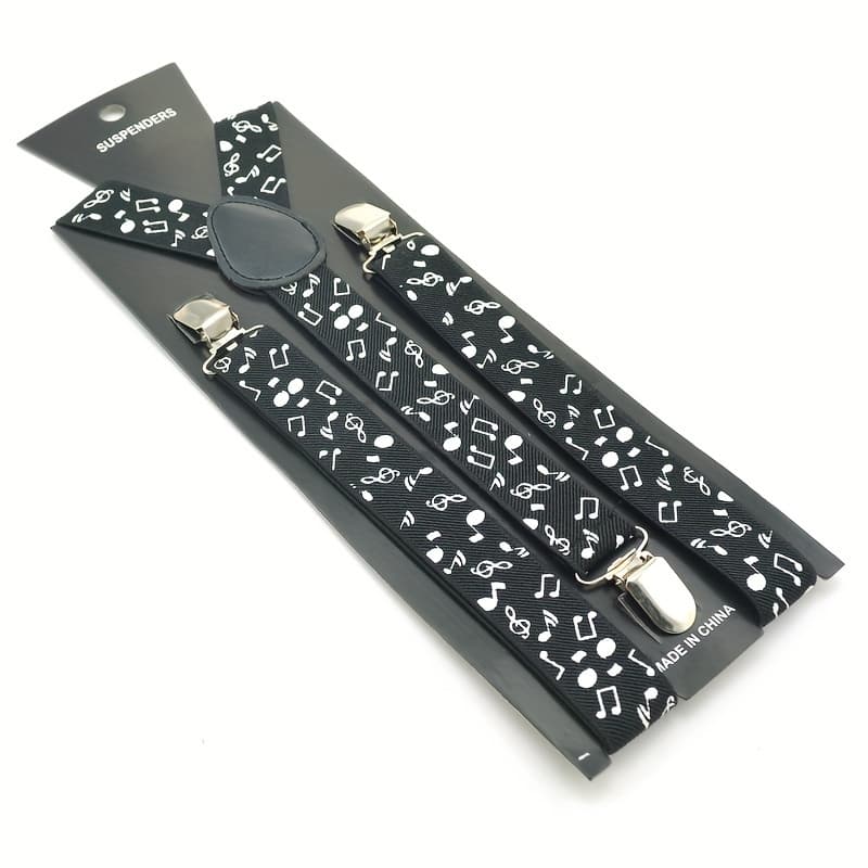 TEMU 1pc Small Musical Note Adult Suspenders, Two-, Suitable For Daily Wear, Holiday Wear, And Birthday Gifts