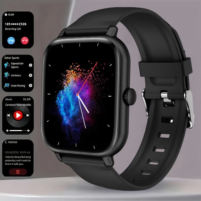 TEMU 2025 New Smart Watch Watch - Wireless 5.3, Hd Oled Display, 2 Straps, Call And Sms Alerts, Music Control, Photo Taking, Multiple Panel Options - Gift