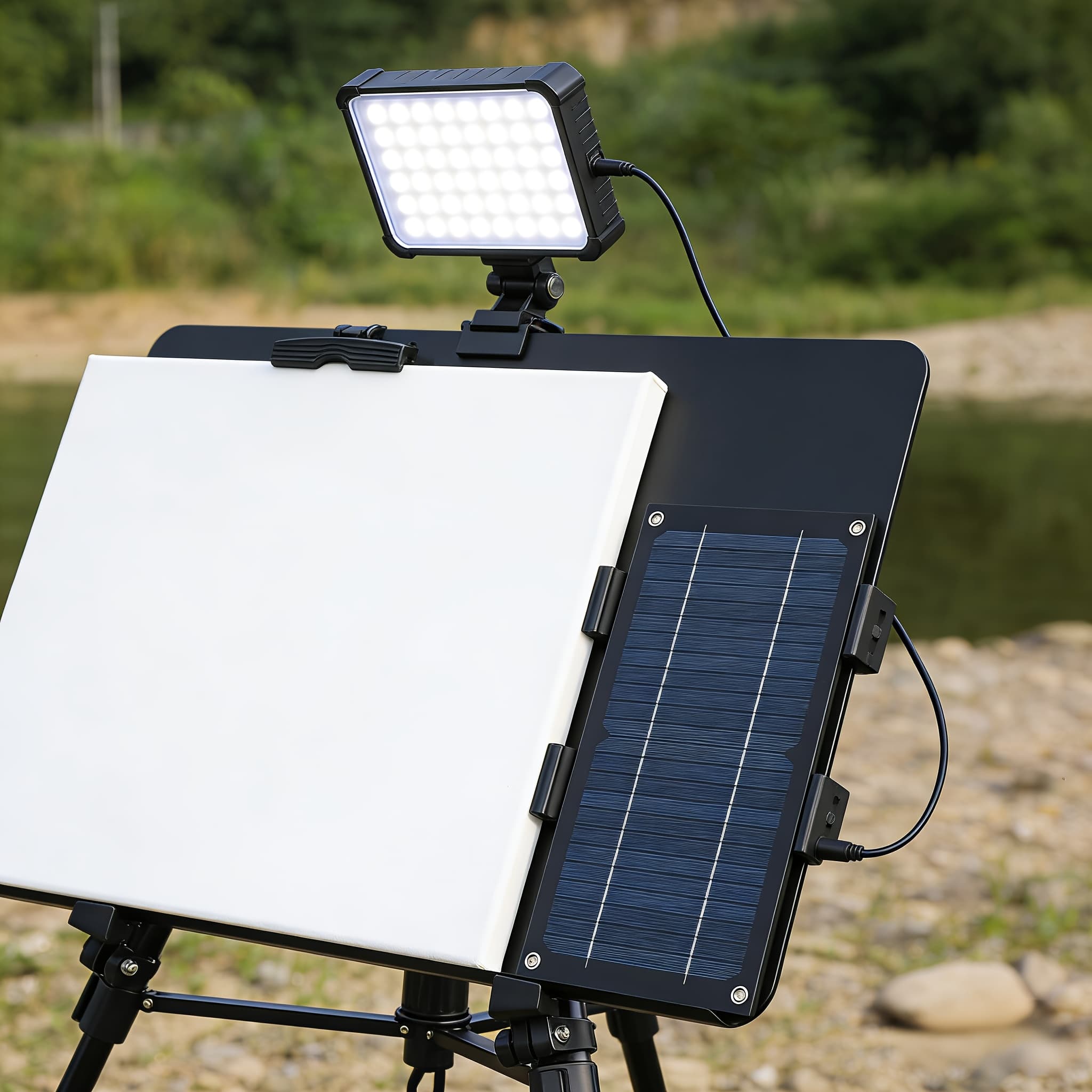 TEMU Complete 100a 18v Solar Panel Kit, High Power Monocrystalline With Extension Cables And Battery Clips For Rv Off- (no Battery Included)