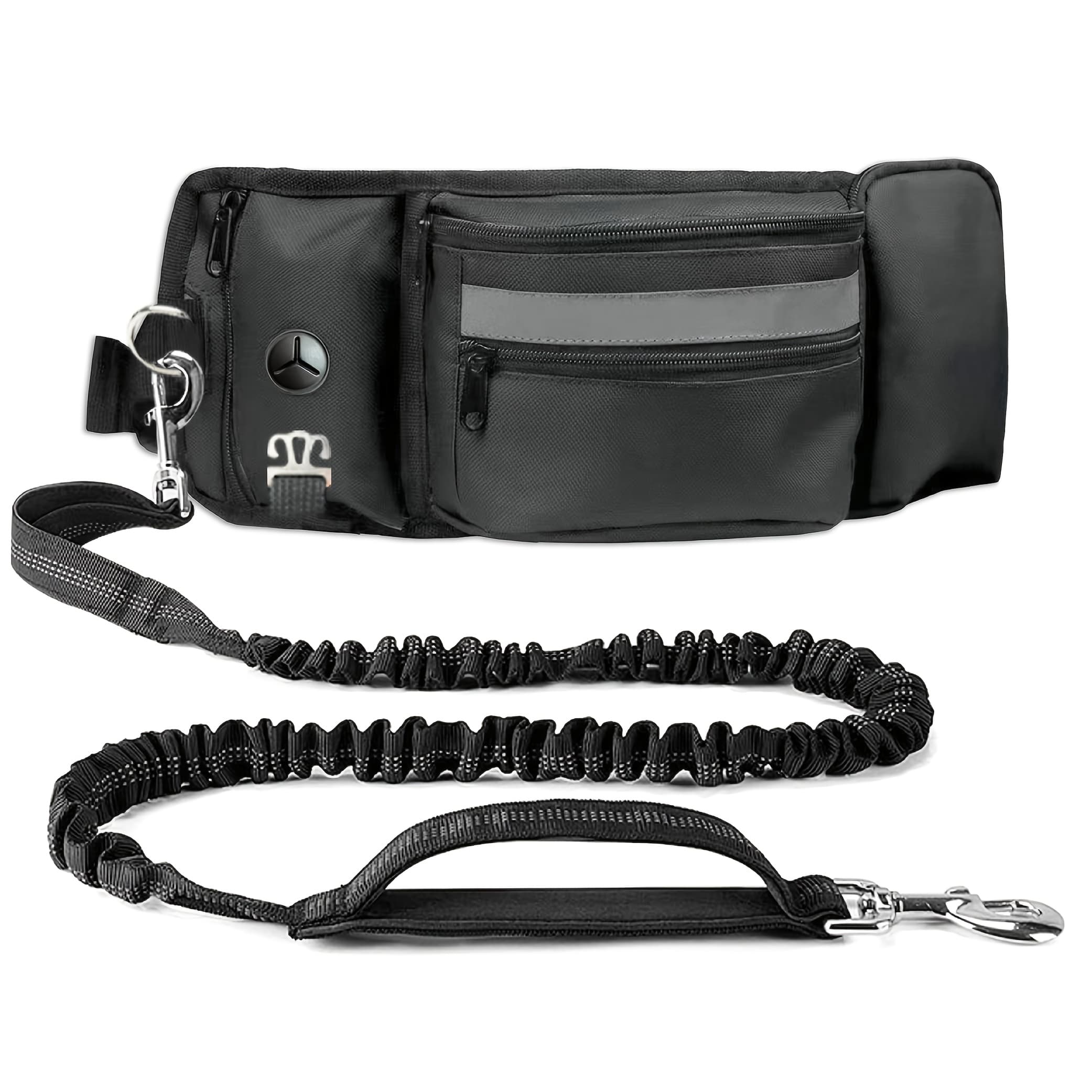 TEMU Large Dog Leash Hands Free With Multifunctional Pouch For , Dual Padded Handles And Durable Bungee For Walking, Jogging And Running Your Dog