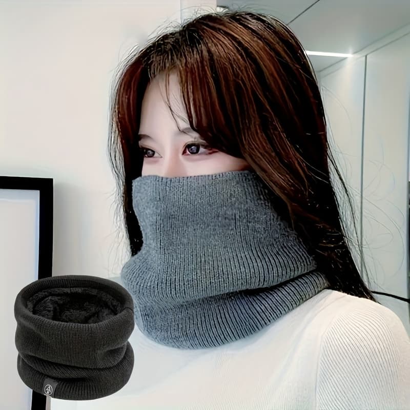 TEMU Neck Warm Scarf - A , Windproof, And Warm Unisex Knitted Scarf. Winter Essential For , , And Parents.