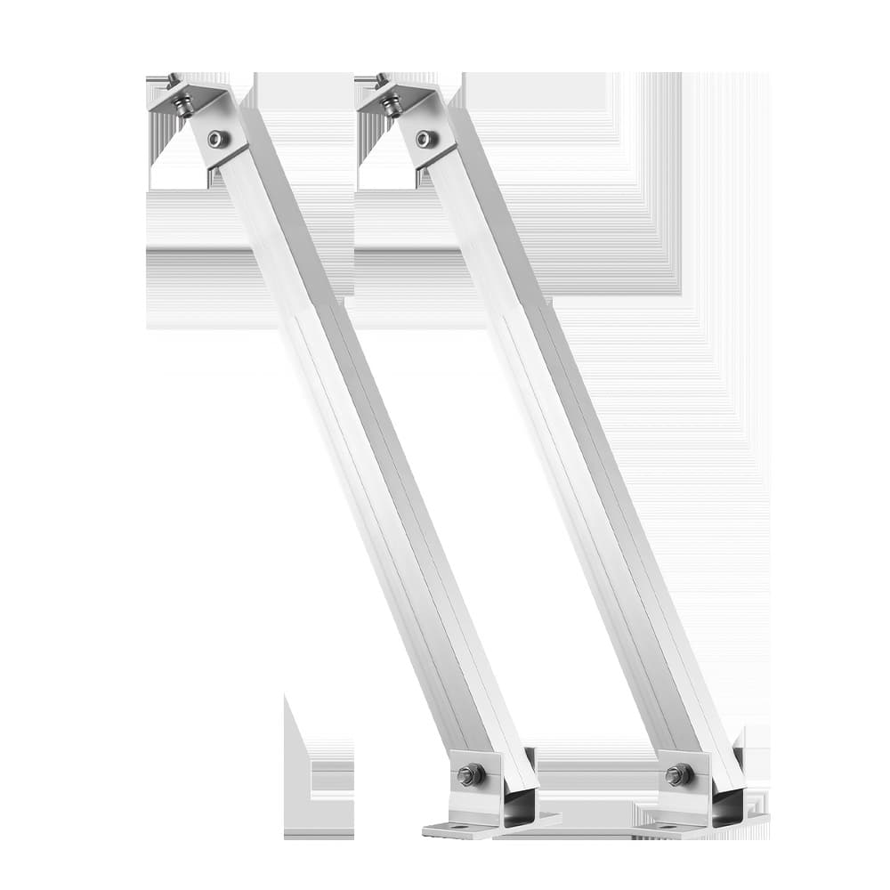 TEMU 2 Adjustable Aluminum Alloy Solar Panel Mounting Brackets With Base And Rear Foot Adjustment Bracket - Adjustable Front And Rear Height Bracket