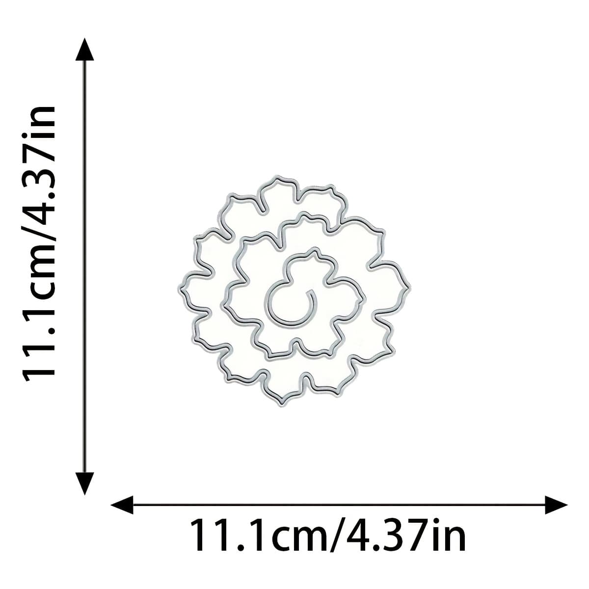 TEMU 1pc Large Spiral Flower Cutting Die, Metal Cutting Die, Metal Embossing Template, Suitable For Diy , Diy Paper Card Making