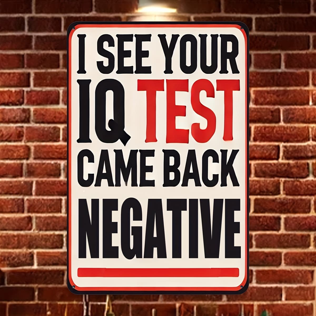 TEMU Funny ' Your Results Back Negative' Retro Metal Sign - Vintage Aluminum Wall Decor Suitable For Home, Garage, Bar - Waterproof & Dustproof Humorous Gift For , 8x12 Inches, Funny Joke Sign