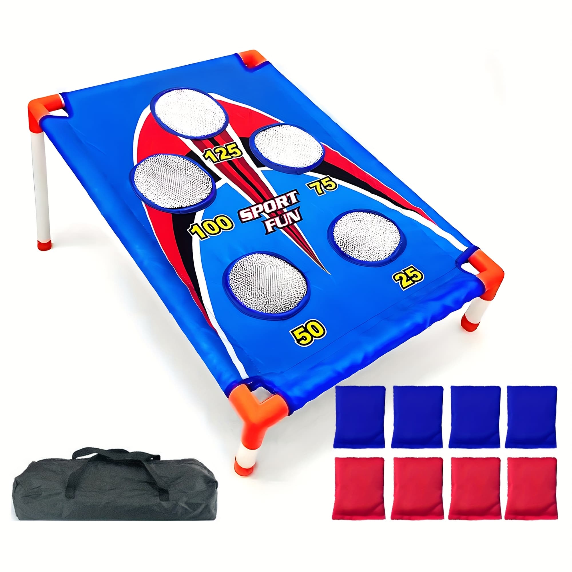 TEMU Bean Bag Toss Game Set - 1 Boards, 8 Bean Bags & Carry Bag | Outdoor/indoor Fun For Kids & Adults | Perfect For Camping, Parties, Beach, Backyard | Halloween & Christmas Gift