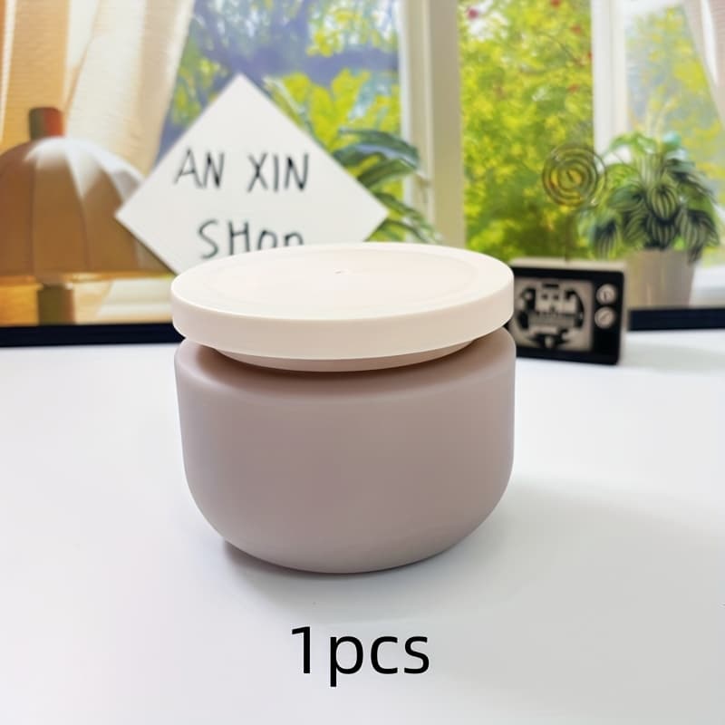 TEMU Refillable 8.45oz Cosmetic Jar - Leak-proof Travel Toiletry Container With Lid For Face Masks & Creams, Perfect Gift Accessory