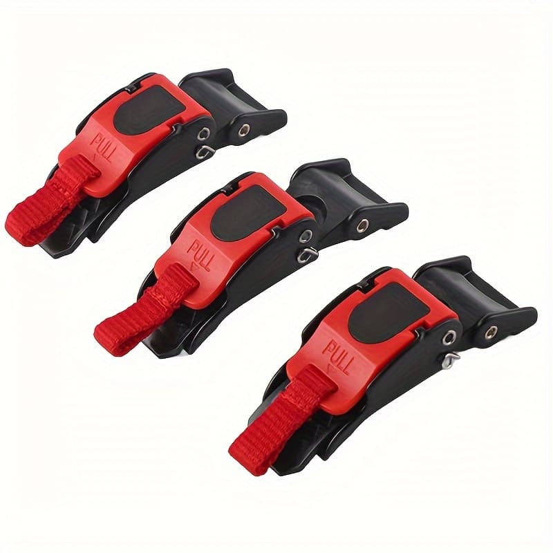 TEMU 3pcs Motorcycle Helmet , Ece Dot Quick Release Lock, High Reflective Polymer, Bike Additions, - Adult, Red, Motorcycle Additions, Without Battery
