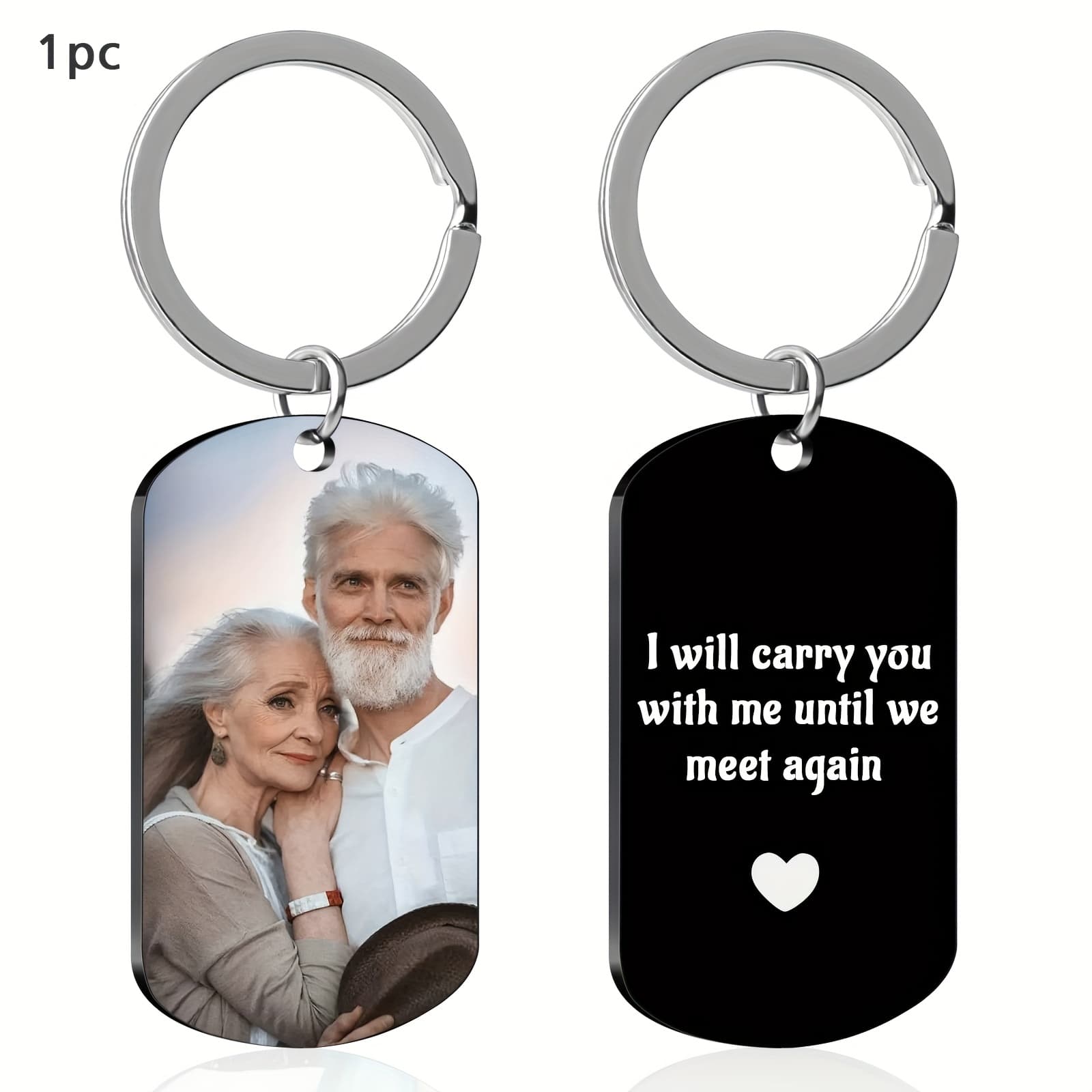 TEMU Hyperfold Custom Keychains, Custom Picture Keychains, Custom Picture Souvenirs, Custom Gifts For , Father, Mother, And Pets Who Have Lost Their , I Will We Again Keychain