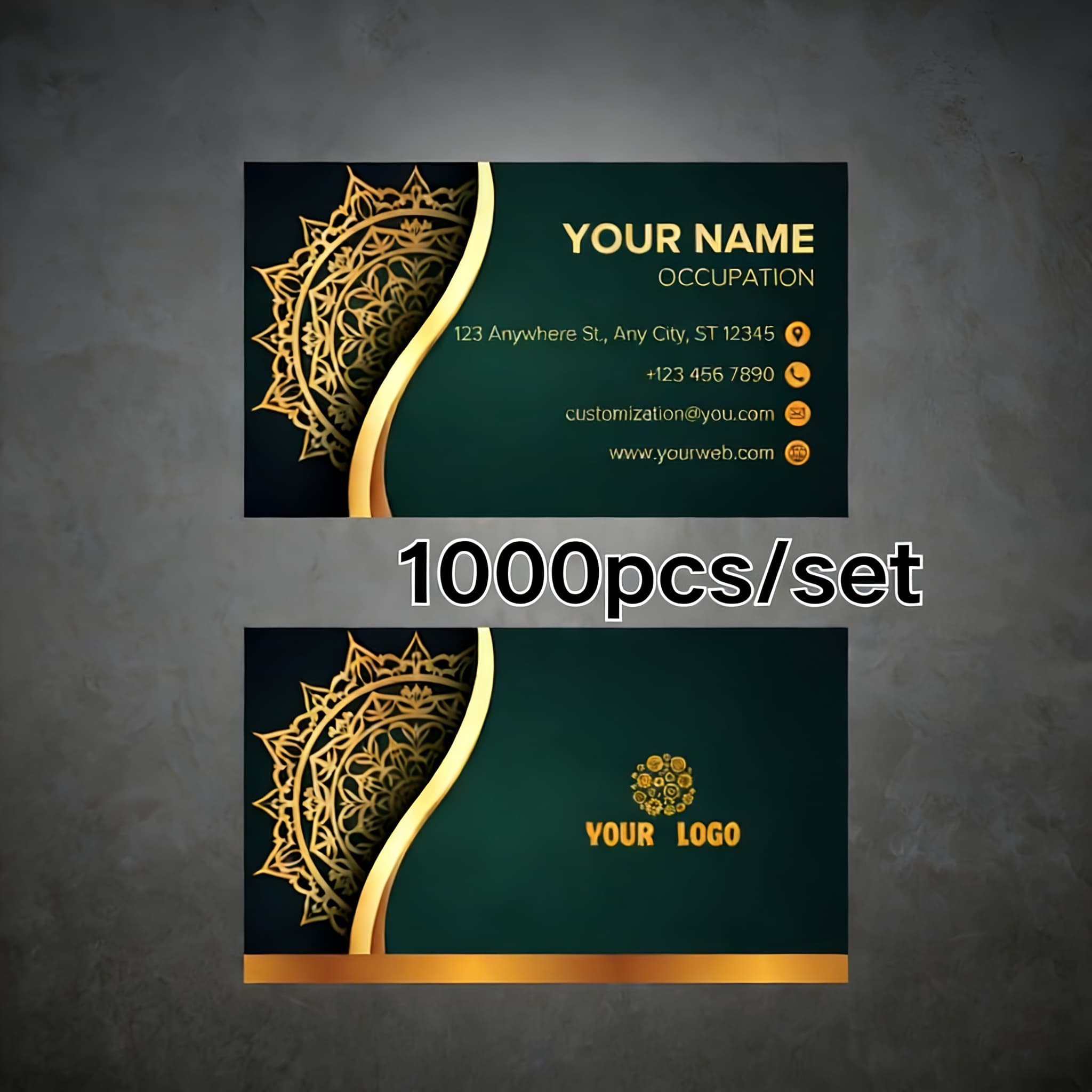 TEMU 200-1000pcs | Business Customized Business Cards | Quick | Fade- With Modern Templates