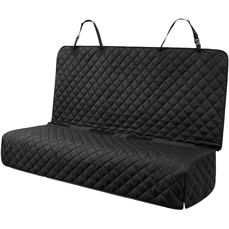 TEMU Scratchproof Pet Bench Seat Covers For Cars, Trucks, Suvs, Nonslip Durable Back Seat Cover For Dogs, Washable Backseat Protection, Black