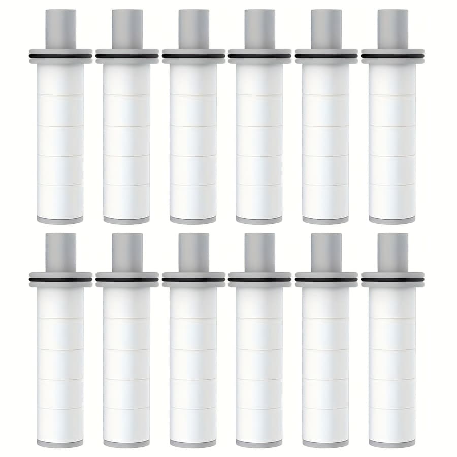 TEMU 12pcs Pack Shower Head Filter Replacement, Bathroom Shower Head Purifier Element, Compatible With Shower System, For A Cleaner And Shower Experience, Shower Filter