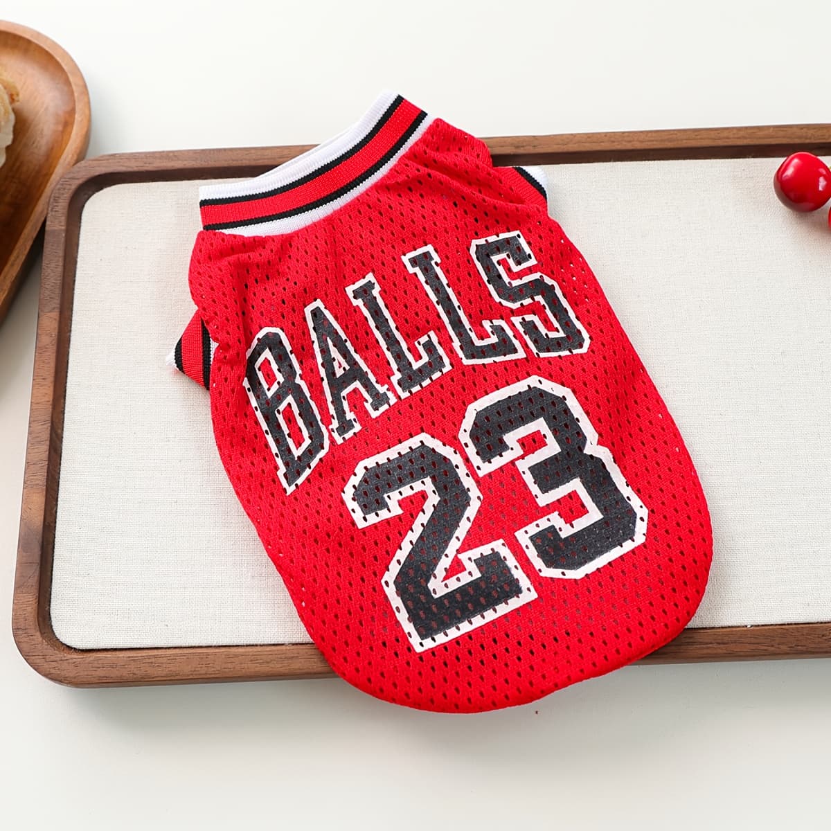 TEMU Pet Basketball Jersey - Lightweight Breathable Mesh Vest For Spring/summer, Cool And Comfortable Puppy Outfit For Teddy , Bichon Frises, And More