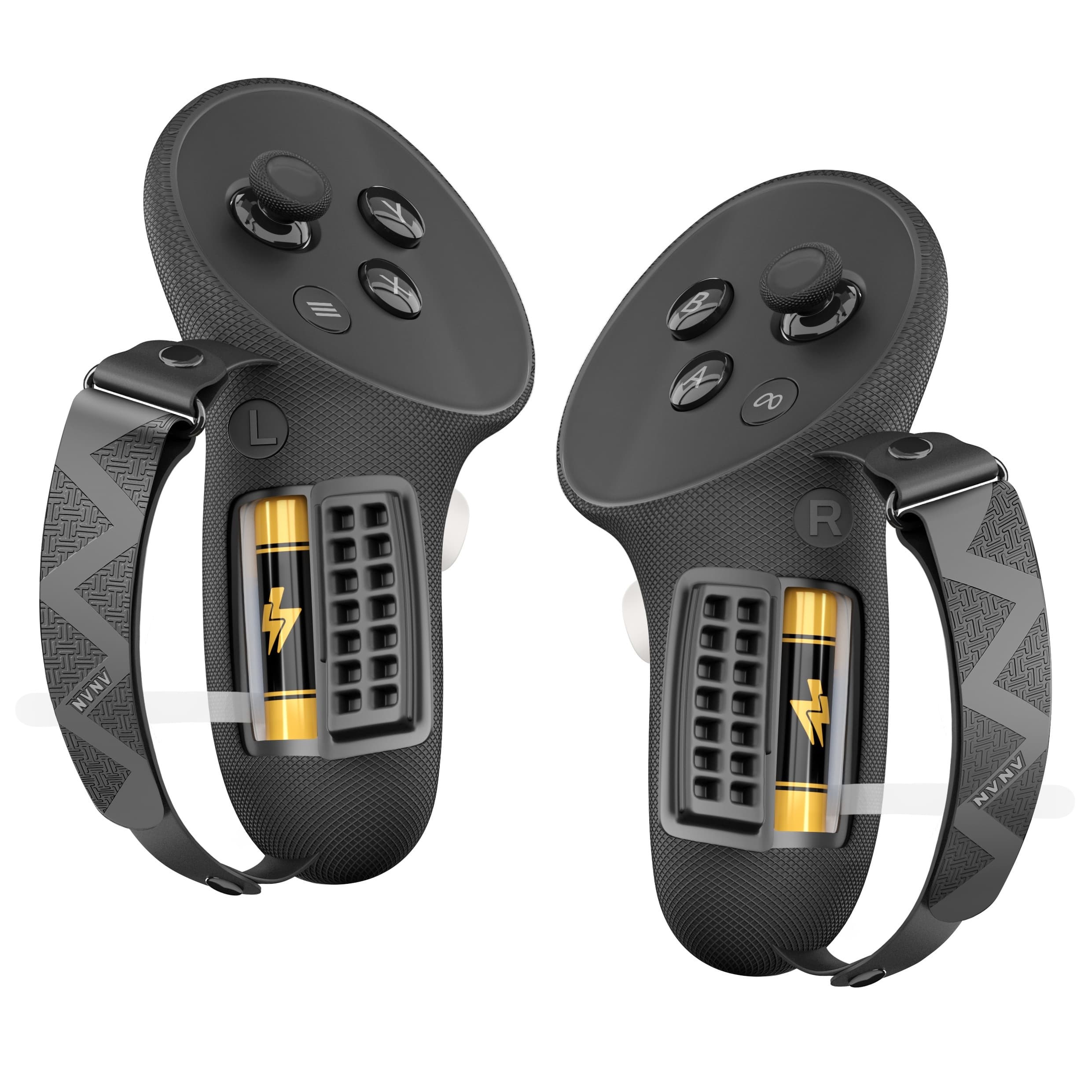 TEMU Controller Grips Cover Hand Straps Protector, Compatible With 3and3s Accessories, Anti-throw Silicone Grip Cover With Adjustable Knuckle Strap Battery Opening