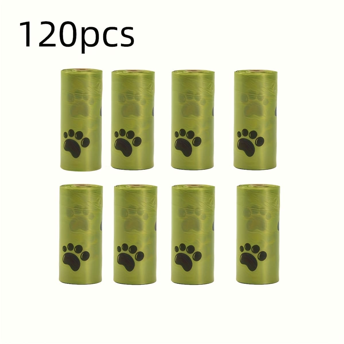 TEMU A Pack Of 120 Pet Waste Bags In , Featuring A Cat Paw Design - Formula, Perfect For Holiday Or Birthday Gifts, Thick Plastic Roll Of 120 Dog Poop Bags, Portable And , With Animal Patterns