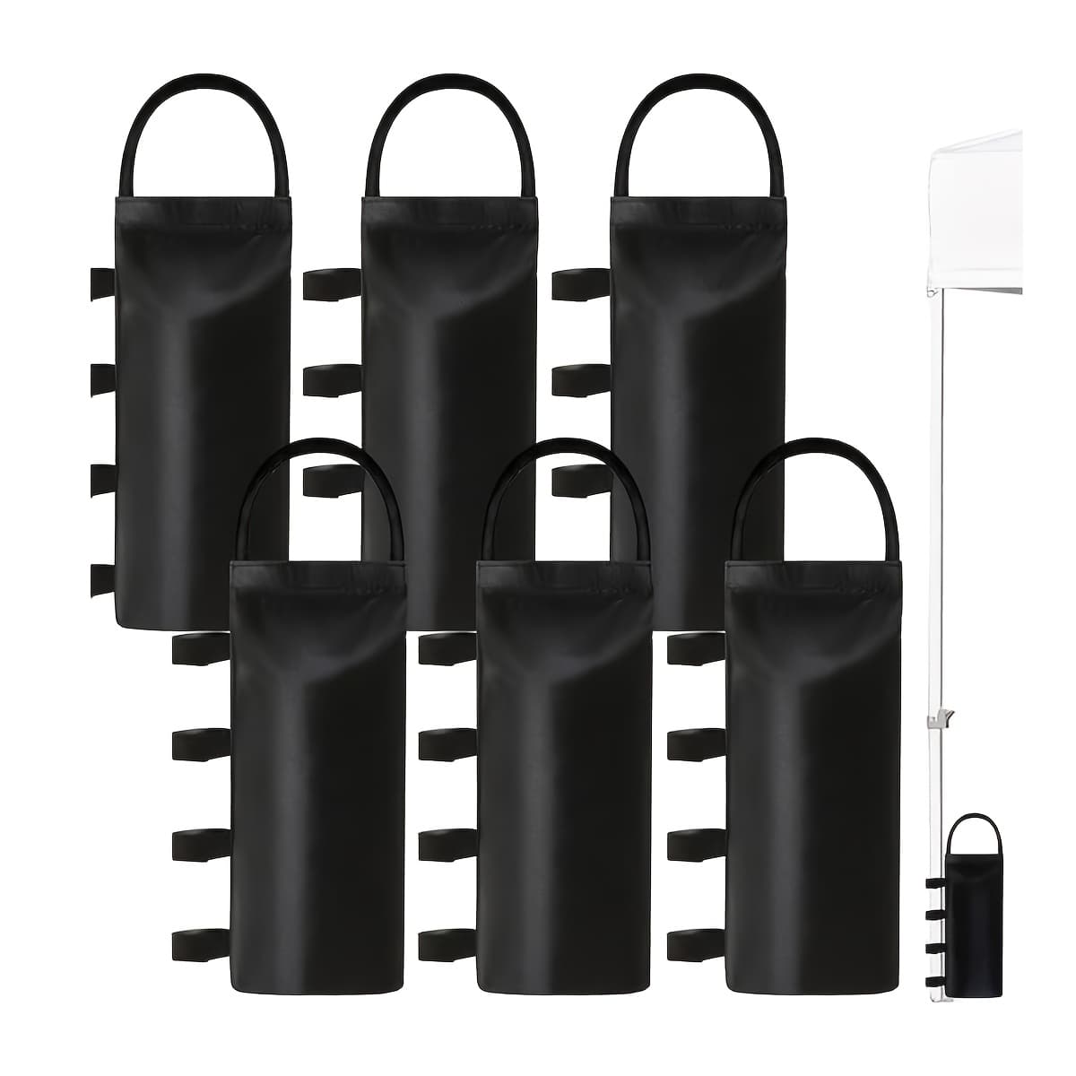 TEMU 6pcs Of Weighted Sandbags For Outdoor Canopies, Designed For Tent Legs, Heavy-duty Sandbags For Large Pop-up Tents, Suitable For , Outdoor Sunshades, And Parasols, Sand Not Included