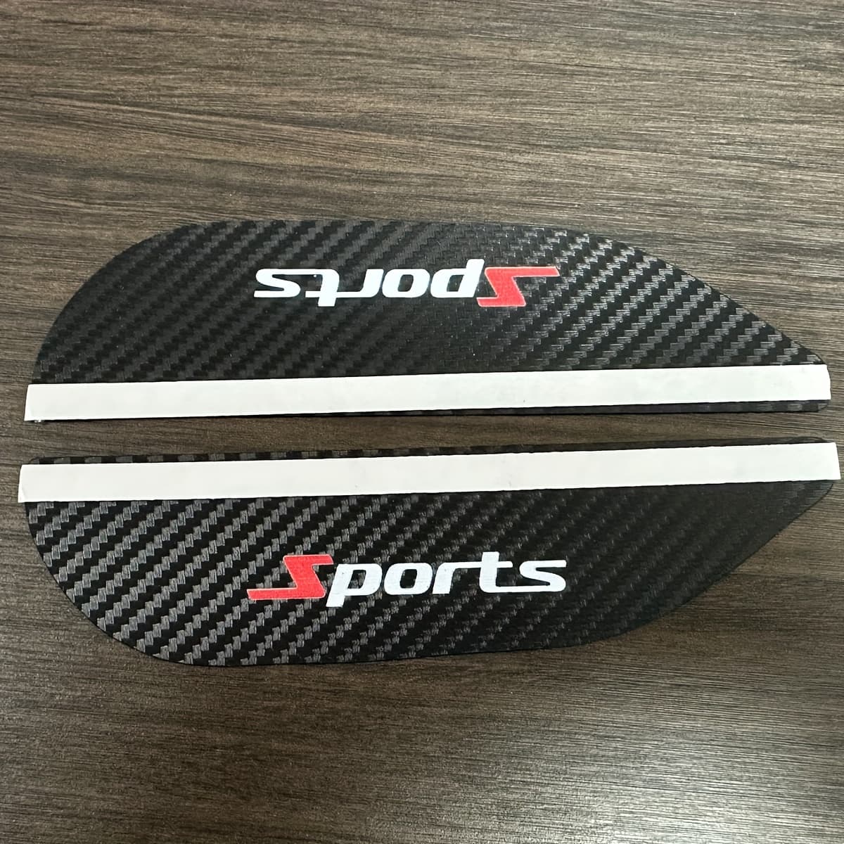 TEMU 1pair Carbon Fiber Pattern Car Rearview Mirror Rain Visor/self-adhesive Sunshade Cars