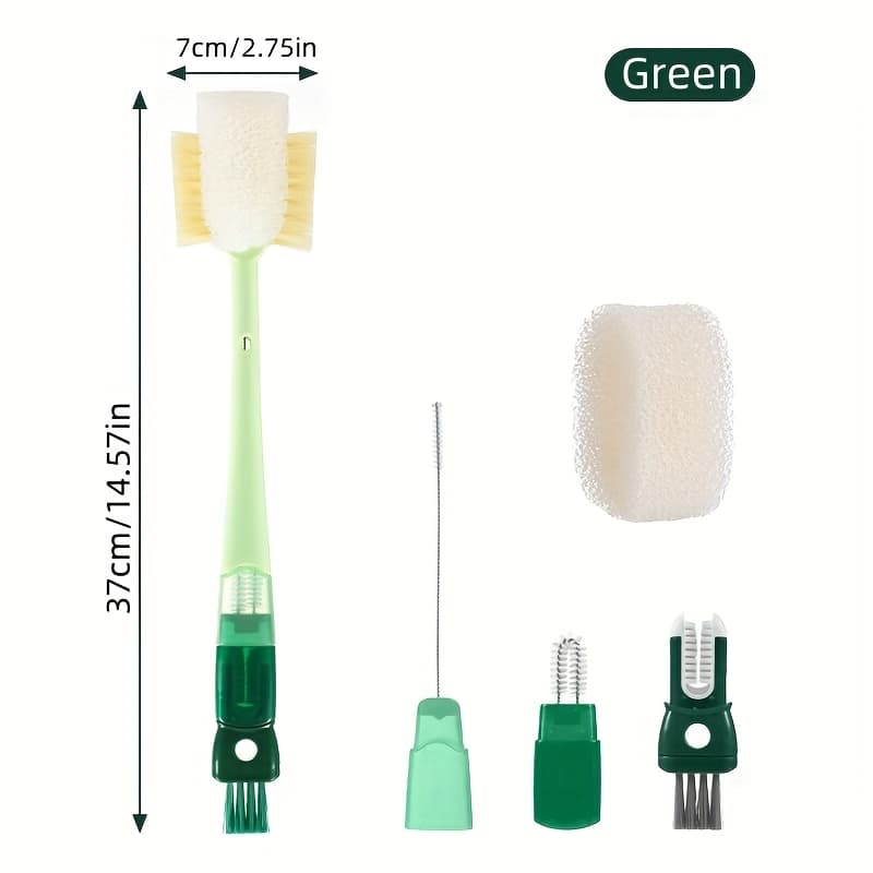 TEMU 1 Set Of Detachable Water Bottle Brush, Long-handled Water Bottle Cleaning Brush, Brush With Straw, Cup Lid Cleaning Brush, Cup Brush Set, Kettle, Cup, Juicer