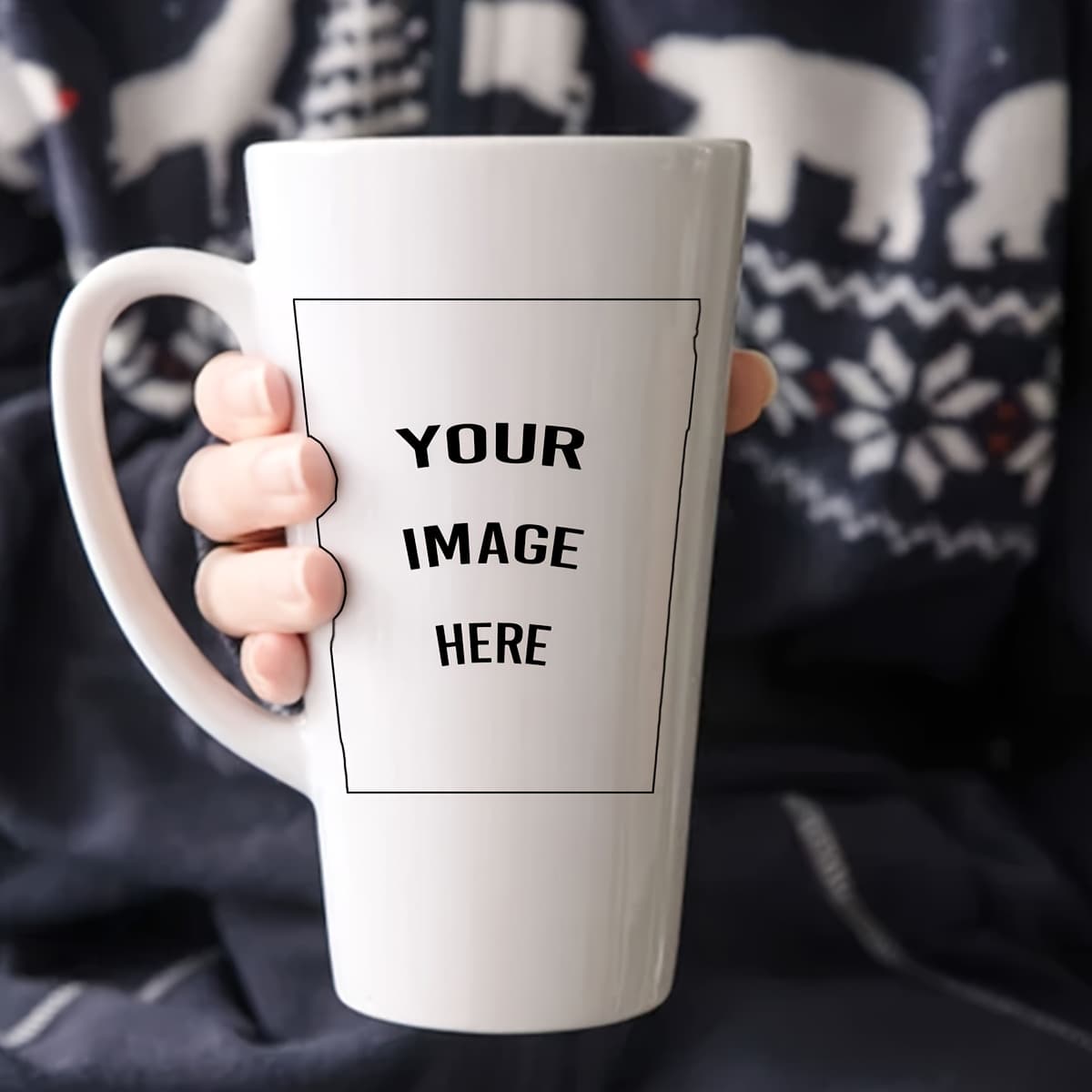 TEMU Personalized Photo & Logo Printing 17oz Ceramic Mug - Name/photo/logo, Gift For Tea Hot Beverages, Birthday Holiday Gift Suitable For, Elderly, Pet Lovers