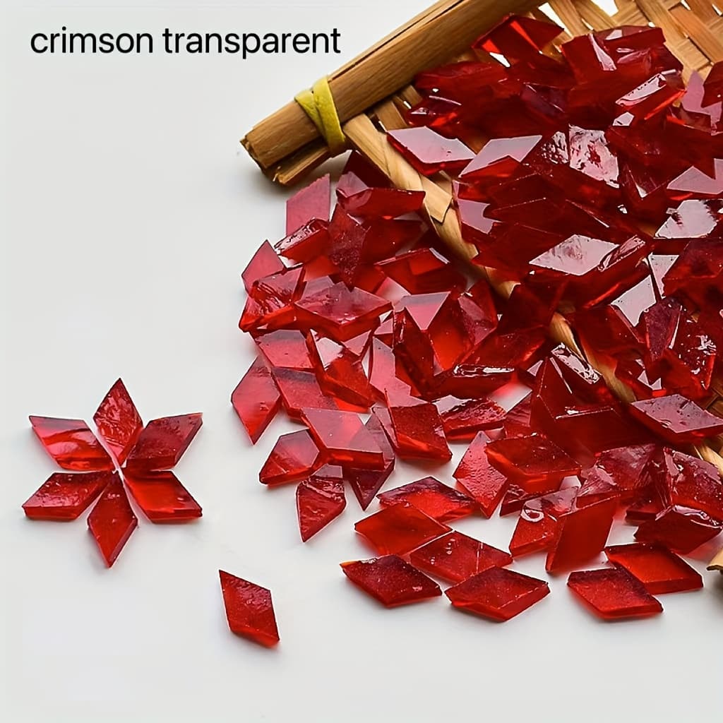 TEMU 80/50pcs Of High Glass For Mosaic Lamps, Projects, Handmade Lampstands And Candle Holders, Coasters, Flower Pots, In Bright Colors