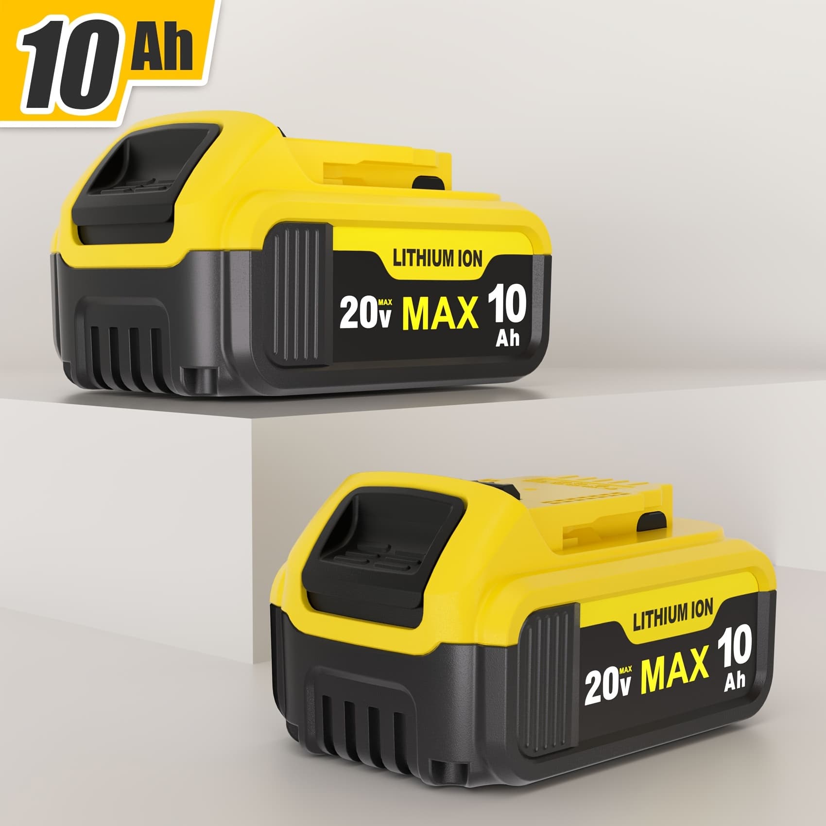 TEMU 2/4packs 10.0ah Lithium-ion Battery For 20v , Replacement For Dcb200/dcb204-2/dcb180/