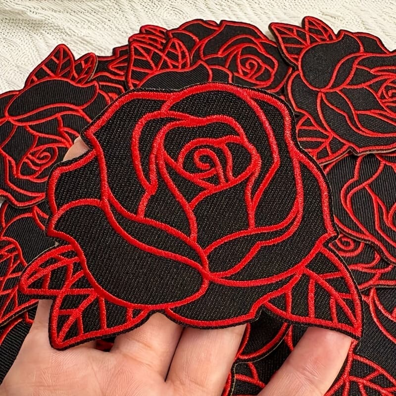 TEMU 3pcs Rose Embroidery Patch - Jeans, Jacket, Vest, Backpack, Personality, , Valentine's Day, Gift