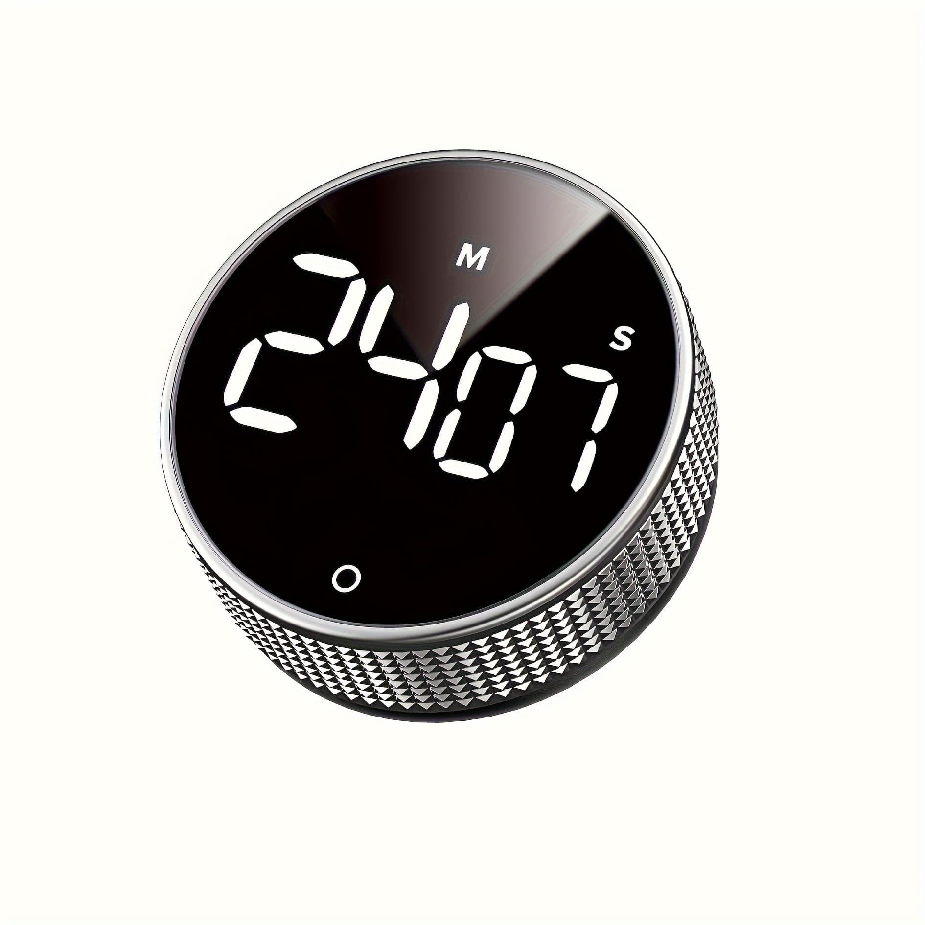 TEMU 1pc Stylish Timer - Rotating Time Management Tool For Cooking, With Led Luminous Function, Baking, - Durable Accessory, Dorm Essential, Perfect Gift Idea