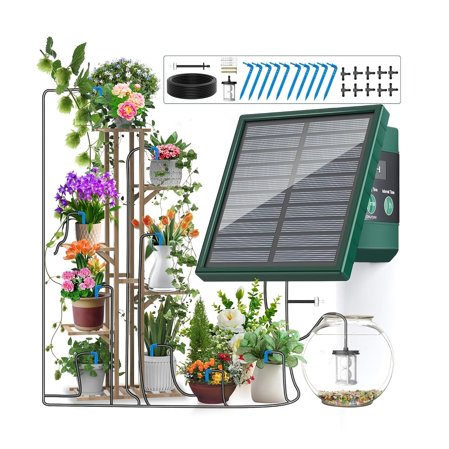 TEMU Drip Irrigation System Ipx5 - Timed Automatic Watering Device For Outdoor Garden, Indoor Balcony & Diy Gardening
