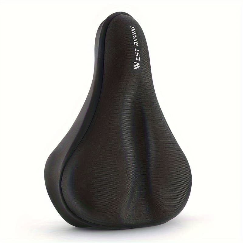 TEMU West Biking Mtb Comfortable Seat Cushion Of Thickened Lycra Memory Foam For Non-slip Bicycle Seats