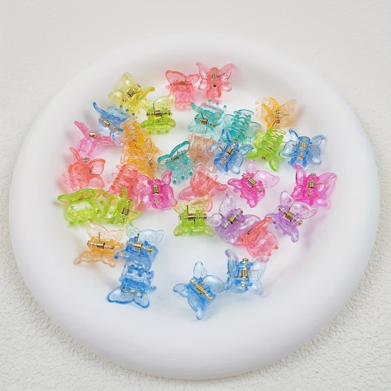 TEMU 50 Colorful Hair Clips - Cute Hair Additions Made Of Pvc, Suitable For And Adults