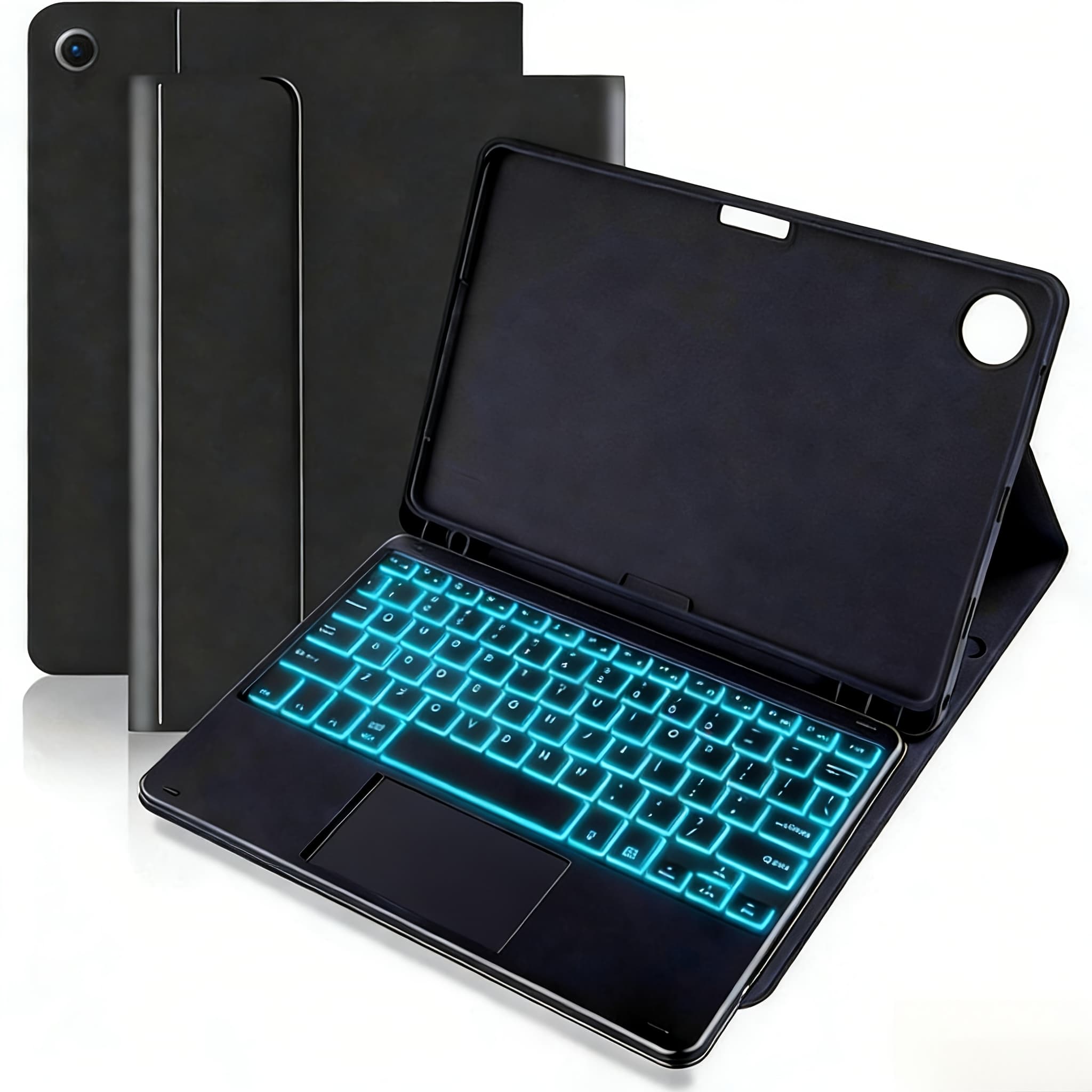 TEMU Case For Galaxy Tab A9 Plus 11 Inch (sm-x210/x215/x216/x218) Featuring A Removable Usb- Keyboard, Magnetic Cover, Pen Holder, And Usb , Suitable For Ipad Air And