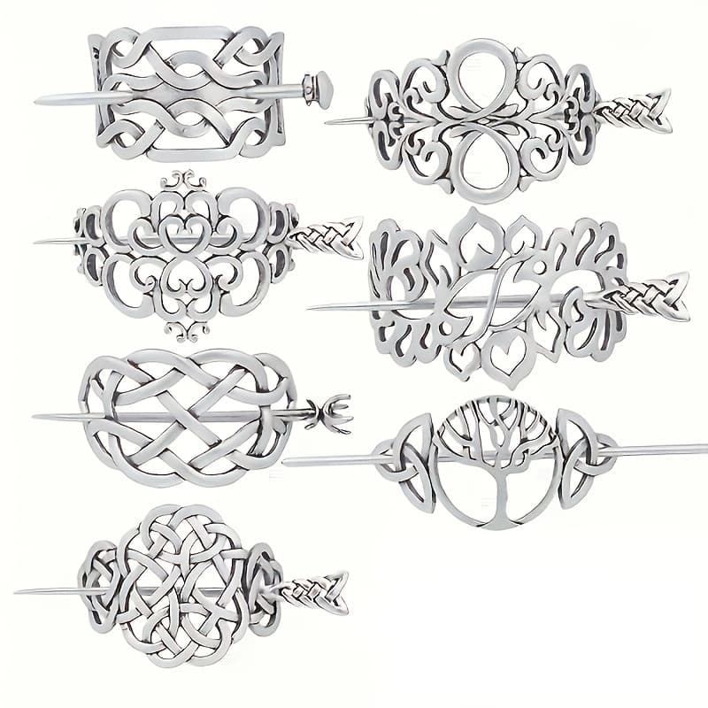 TEMU 7pcs Of Vintage Tree Of Clips, Hair Clips, Celtic Hair Clips, Slide Rails, Accessories, Jewelry Gifts