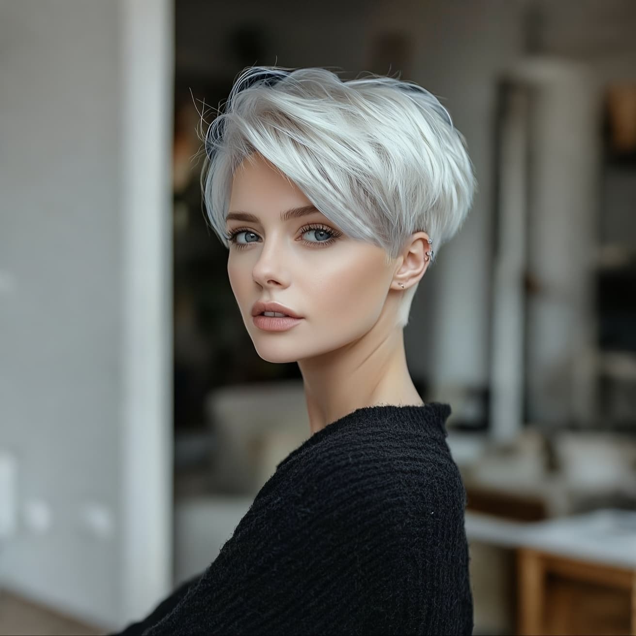 TEMU Hair Strands Are Light And Have A Texture Short Silvery Gray Hair Synthetic Wigs For Women Short Hair Wigs For Wig Beginner Friendly