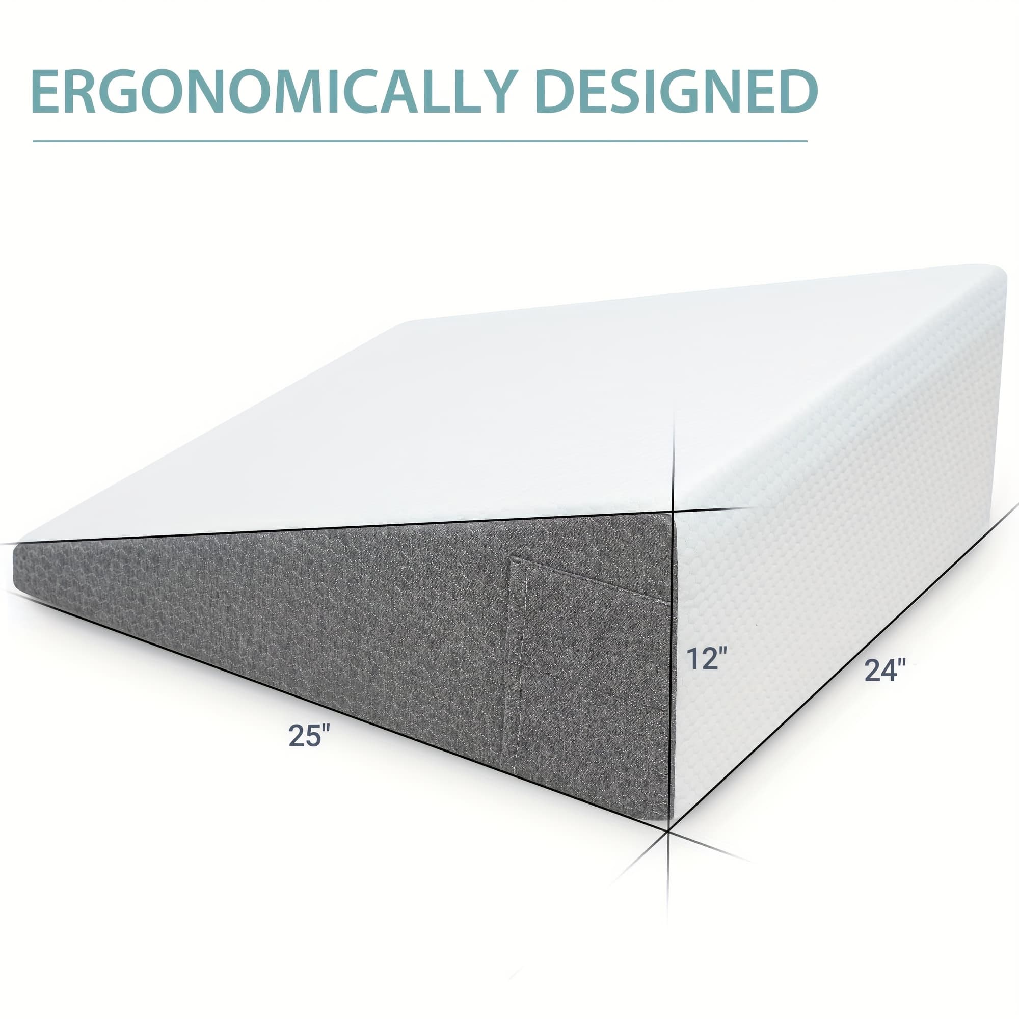 TEMU Bed Wedge Pillow For Sleeping, Soft Memory Foam Top, Pillow Wedge, Body Positioners For Leg , Snoring
