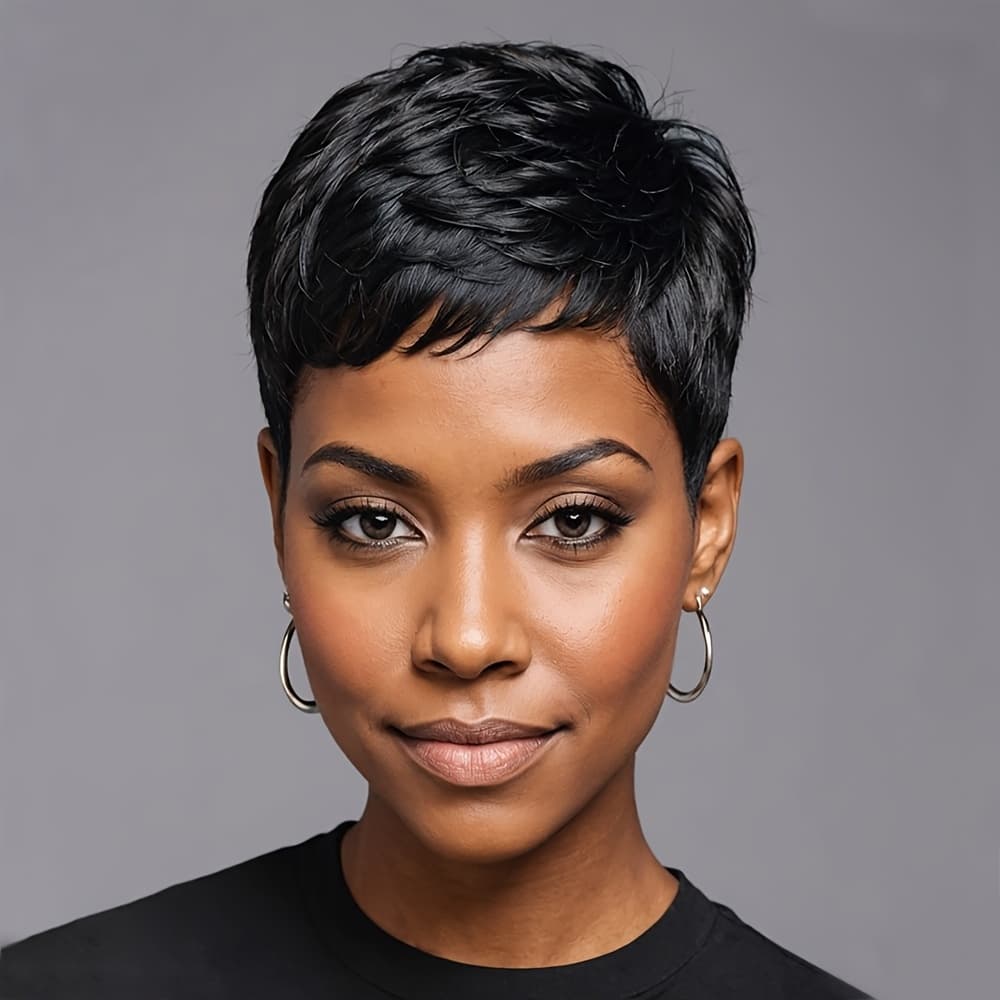 TEMU Short Cut Wigs With Bangs Short Haircuts Short Hairstyles Synthetic Wigs For Women Short Cut Wigs Witrh Bangs Short Hair Wigs For Halloween, Christmas Party, Music Festival