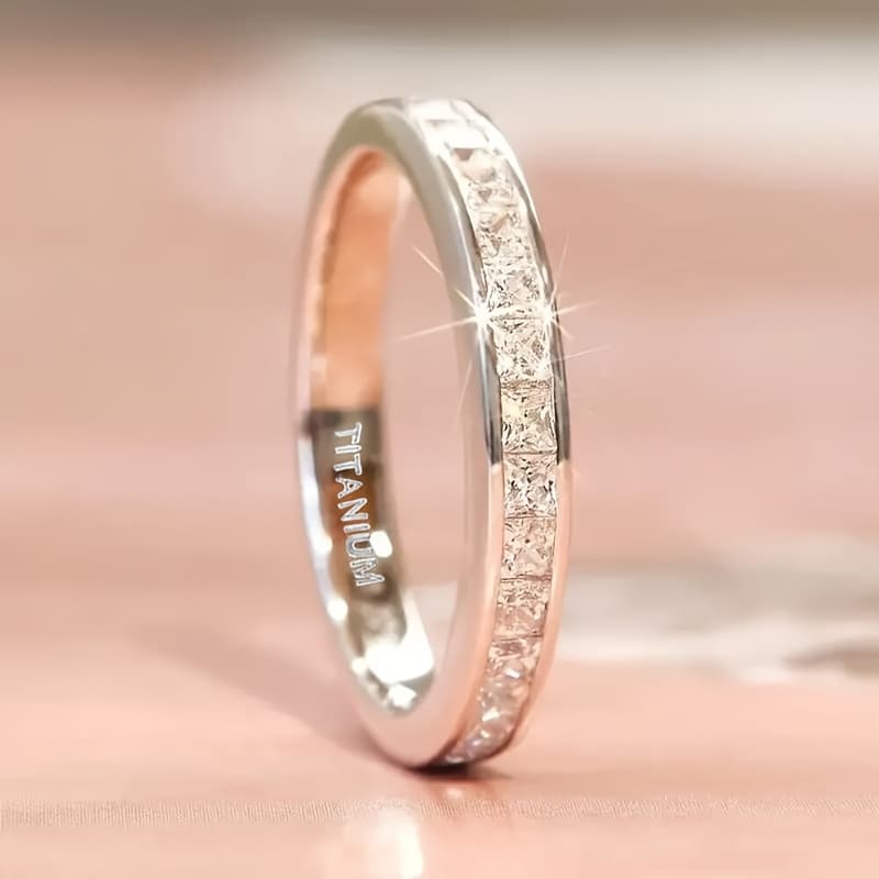 TEMU 1pc Minimalist Fashion Titanium Steel Ring Engagement Wedding Birthday Christmas Luxury Gift Jewelry Valentine's Day Gift Special Offerdesigner Valentine's Day