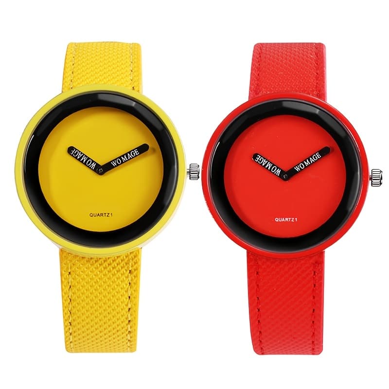 TEMU 2pcs/set Watches, Trendy And Creatively Designed Women's Watches, Minimalist Quartz Wristwatches With Faux Leather Strap, Two-hand Watches Without Second Hand, Popular Fashion Additions