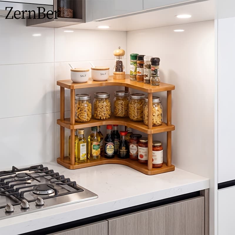 TEMU Triangular Design Fits Corner Storage Spaces, With Organization Holding Coffee Accessories, Cups, And Kitchen . Create A Nook That Instantly Corners Into Storage Areas.