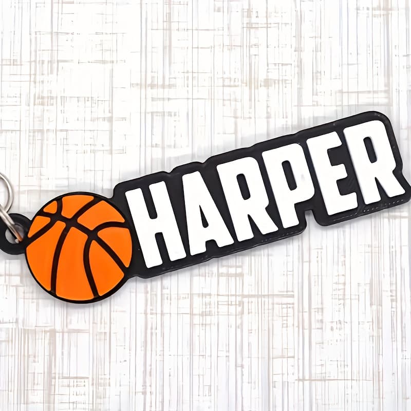 TEMU [2d Flat] [2d Flat] A Custom Acrylic Keychain Designed For Basketball Enthusiasts, Making It An Ideal Present For Fans Who Love