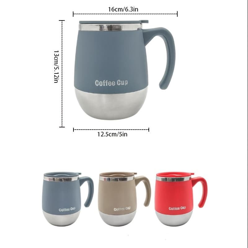 TEMU 2pcs (one Lid And 1 Container) 316 Steel Vacuum Insulated Coffee Mug With Lid 18.8oz - Thermal Cup For Hot And Cold Drinks, Beverages Hot/cold For Hours