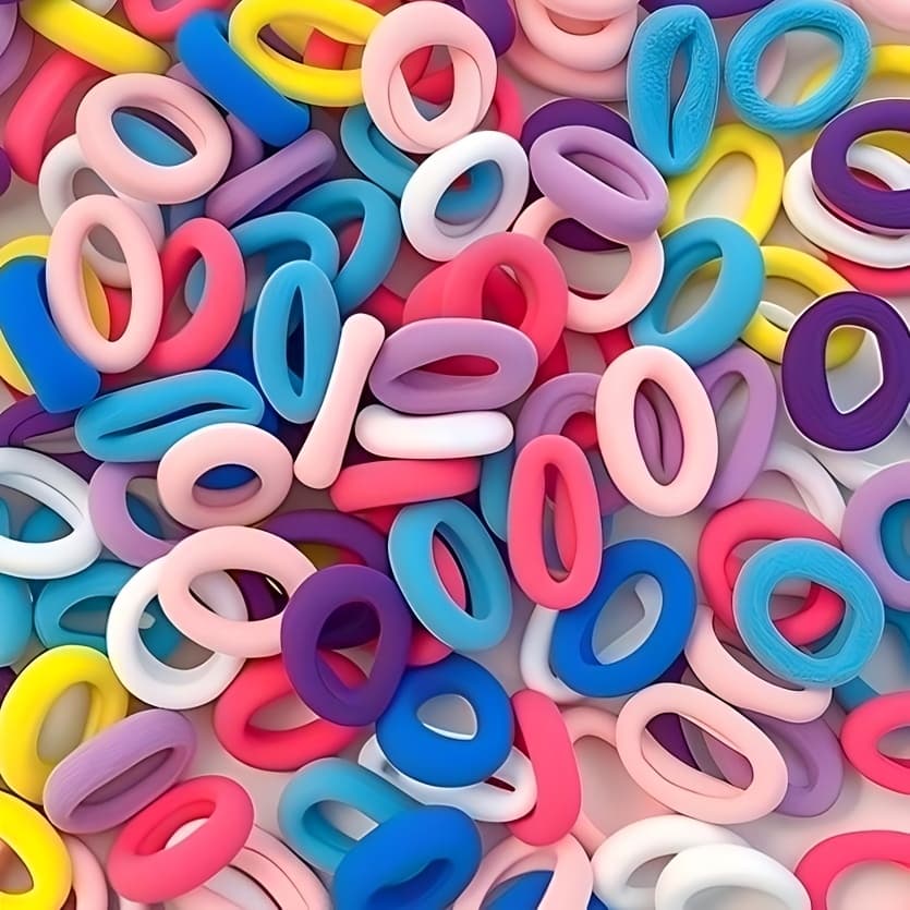 TEMU 203pcs Of Vibrant Colored Elastic Hair Bands For And Women, Small Rubber Ponytail Ties, Hair Rings, And Additions In Mixed Colors, Suitable For Stylish Hairstyles And Everyday Use