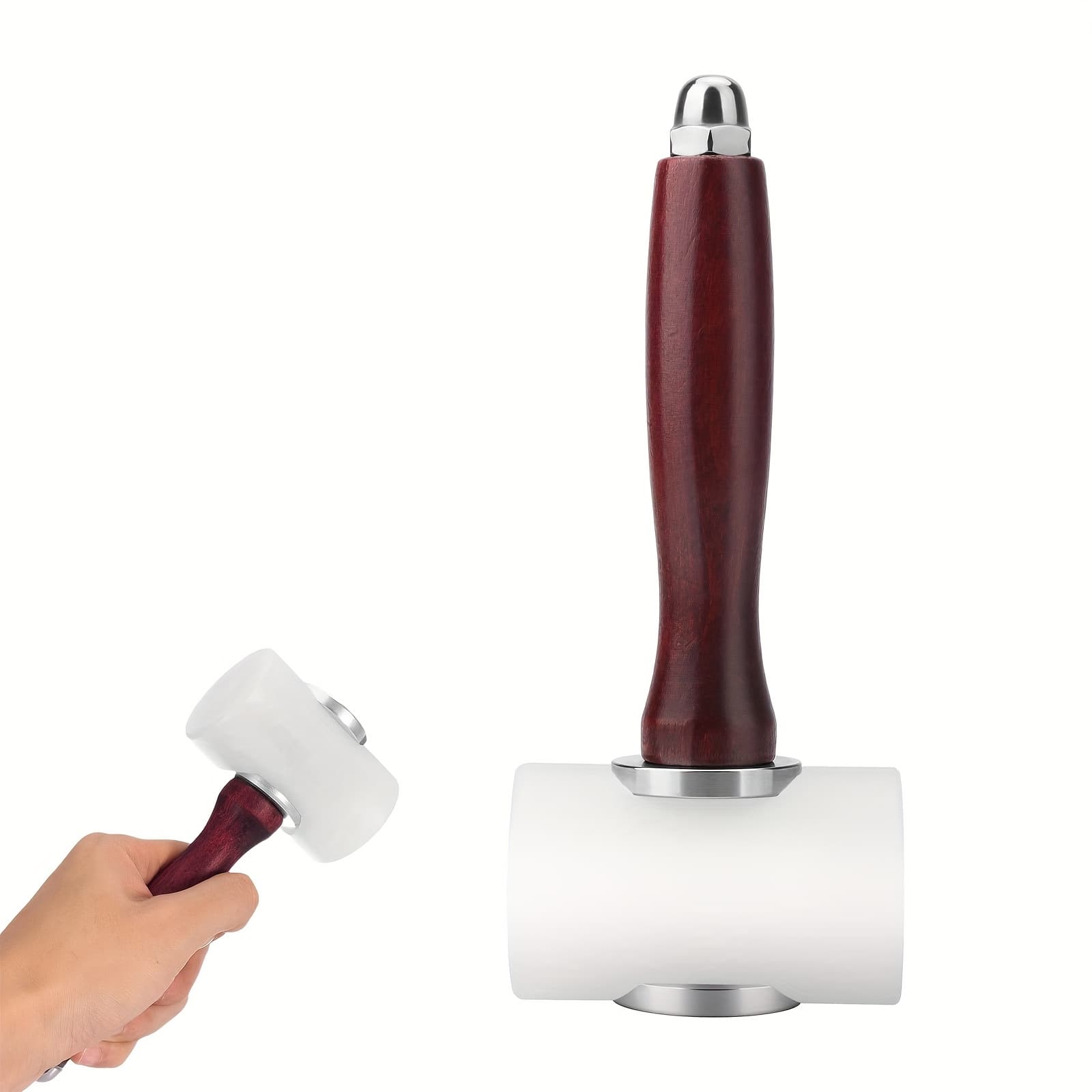 TEMU Professional Carving Hammer, Diy Craft Mallet, Nylon Wood Handle Hammer, For Flooring, Tent Stakes, Woodworking