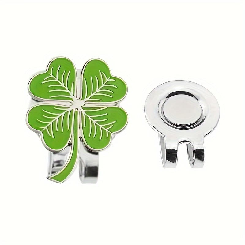TEMU 1pc Of Clover Flower Golf Hat Clip, A Great Gift For Golf Lovers, Durable Ball Position Marker, Perfect For Who , Sports Gift