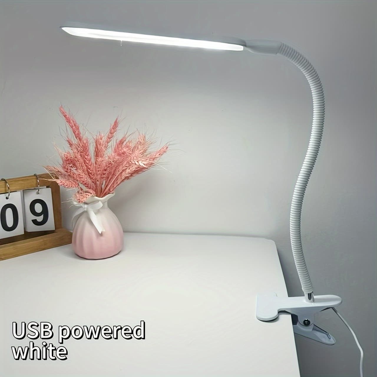 TEMU This Led Clip-on Desk Lamp Features A Convenient , Making It Suitable For Reading And Office Use While Protecting . A Portable Home/office Lighting Fixture, Usb Powered, And Requires No Batteries