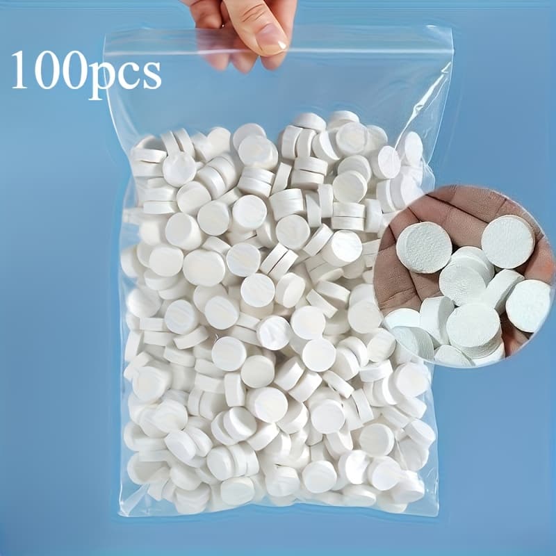TEMU 100/200pcs Compressed Towels, Portable Disposable Towel, Disposable Compressed Camping Towels, Light Weight, Round Shape, For Travel And Outdoor Activities,