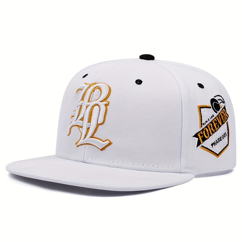 TEMU Lpl Inspired Snapback , Hip-hop Style, Unisex, Adjustable, Side Embroidery, Fashion Baseball Hat