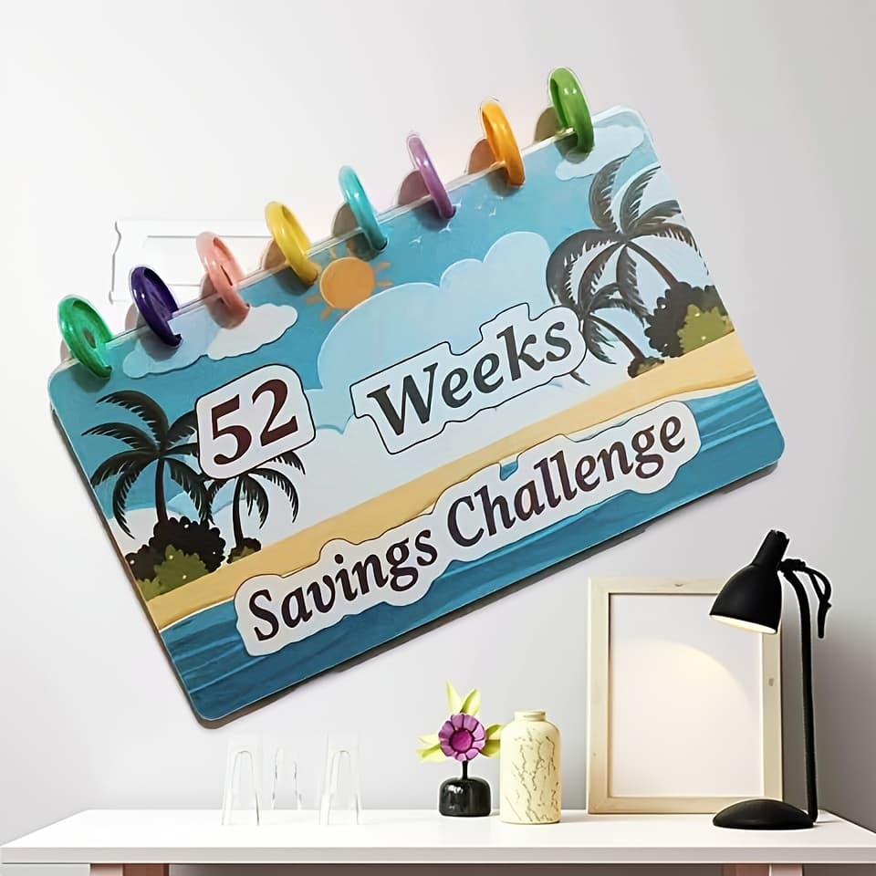 TEMU 1pc, 52 Week Savings Challenge, Reusable Budget Book With Cash Envelope For Budget Planning And Saving Money, Birthday Gift, Valentine's Day Gift, Christmas Gift, Household Savings Items