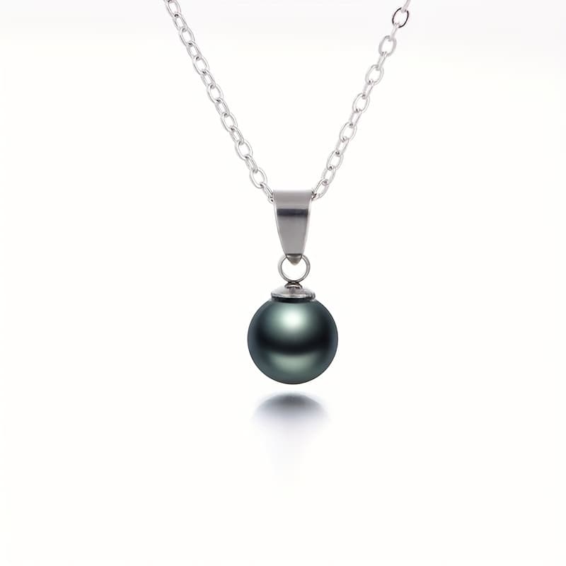 TEMU Round Sea Water Freshwater Freshwater Pearls Pendant Necklace Eternal Love Guardian Gift