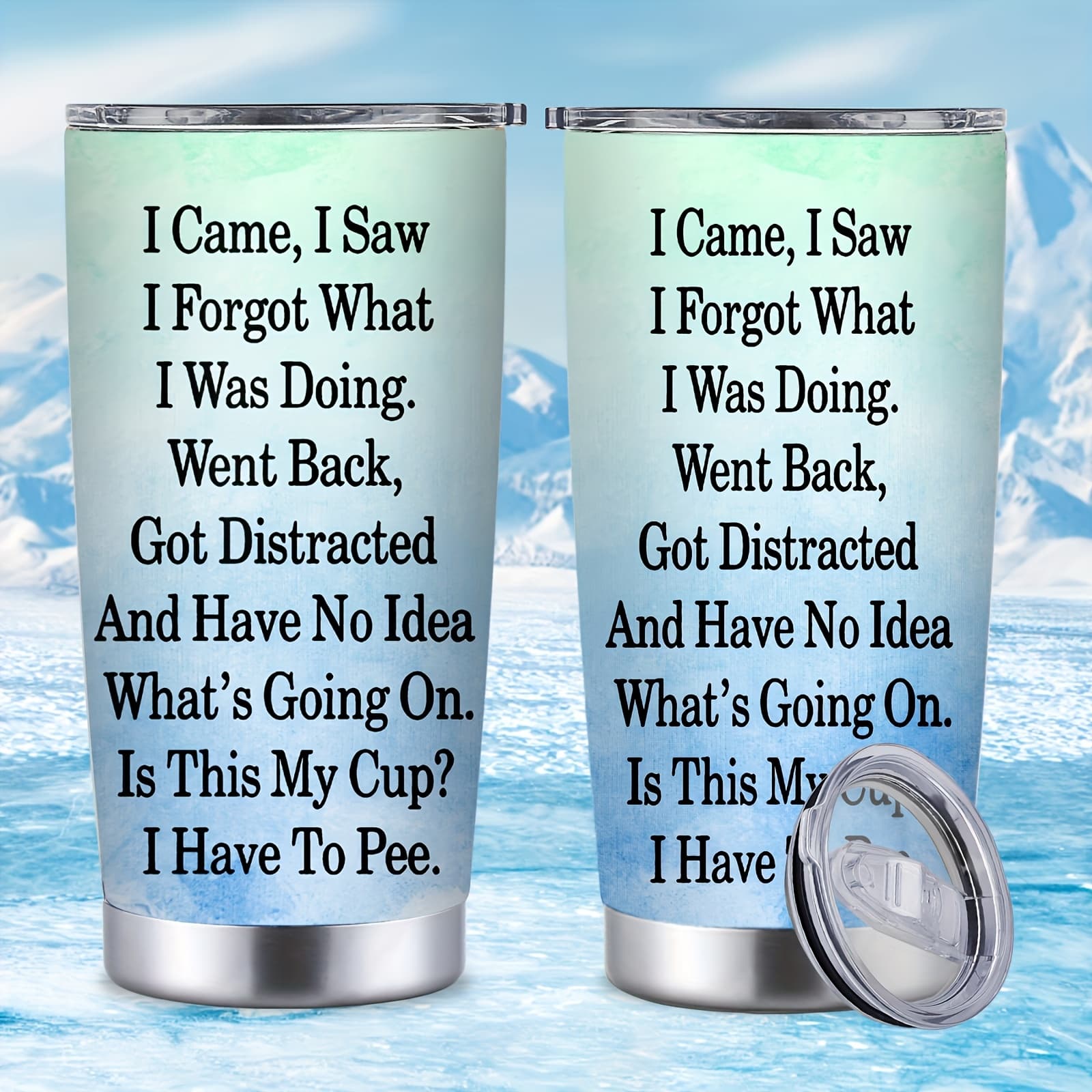 TEMU 20oz Stainless Steel Insulated Tumbler - Perfect For Seniors, Travel & Outdoor Activities | Cup, Reusable, Hand Wash Only | Ideal Gift For Birthdays, , Father's Day, Christmas